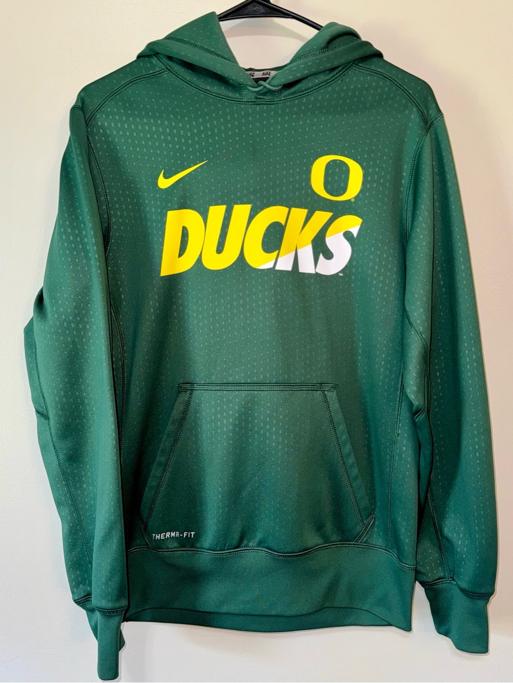 Nike Therma-FIT Oregon Ducks Hoodie Green NCAA Sideline Graphic Pullover Small